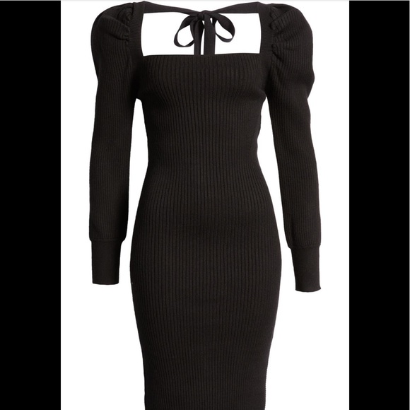 Sweater dress with tie back neck - Picture 4 of 4